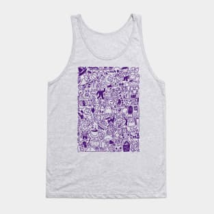 Halloween Doodle (purple) Tank Top